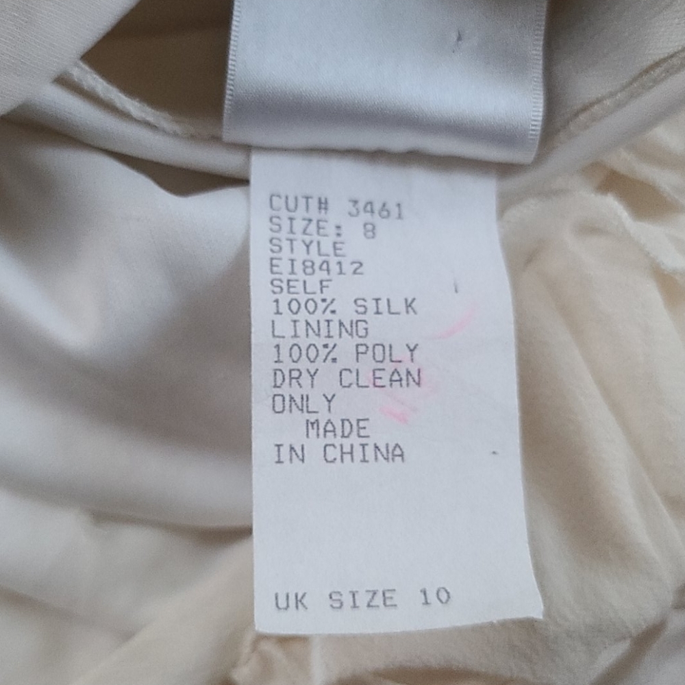 Neiman Marcus cream silk top blouse unique - Picture 9 of 9